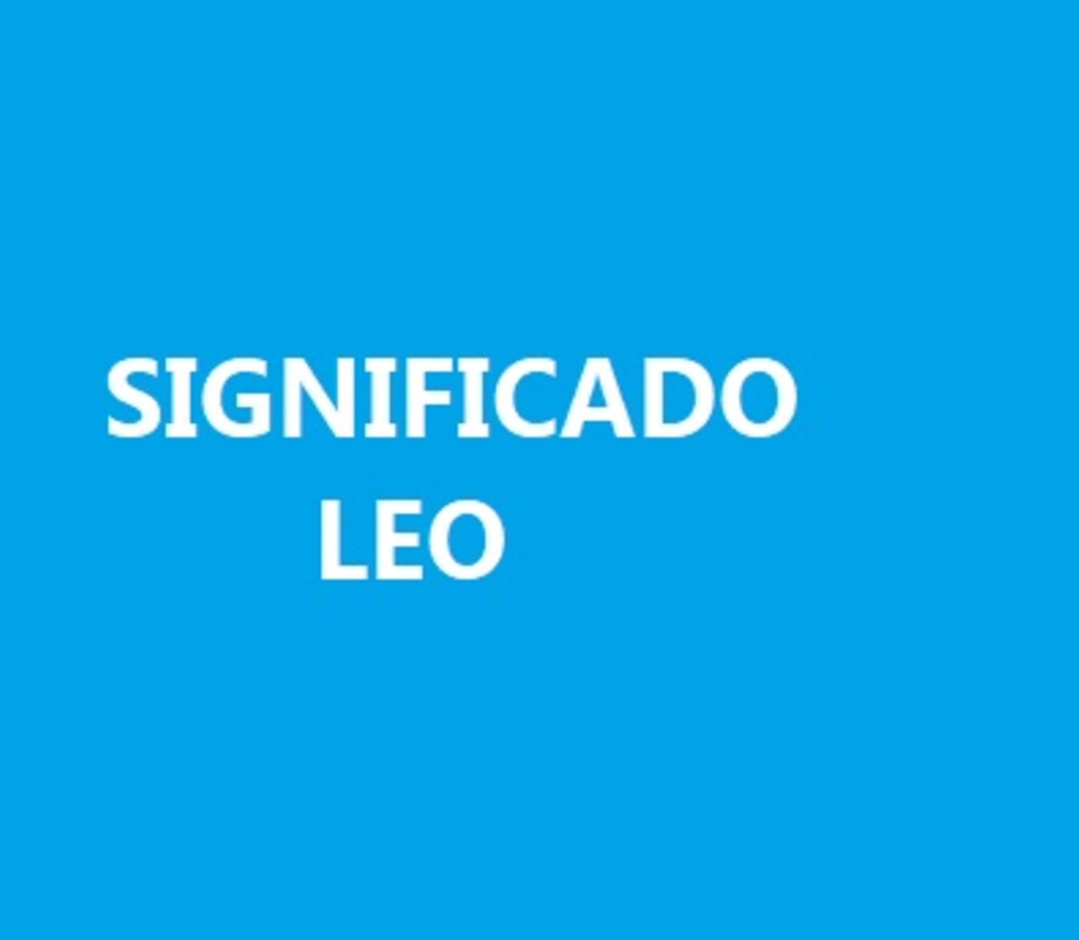Significado del nombre Leo